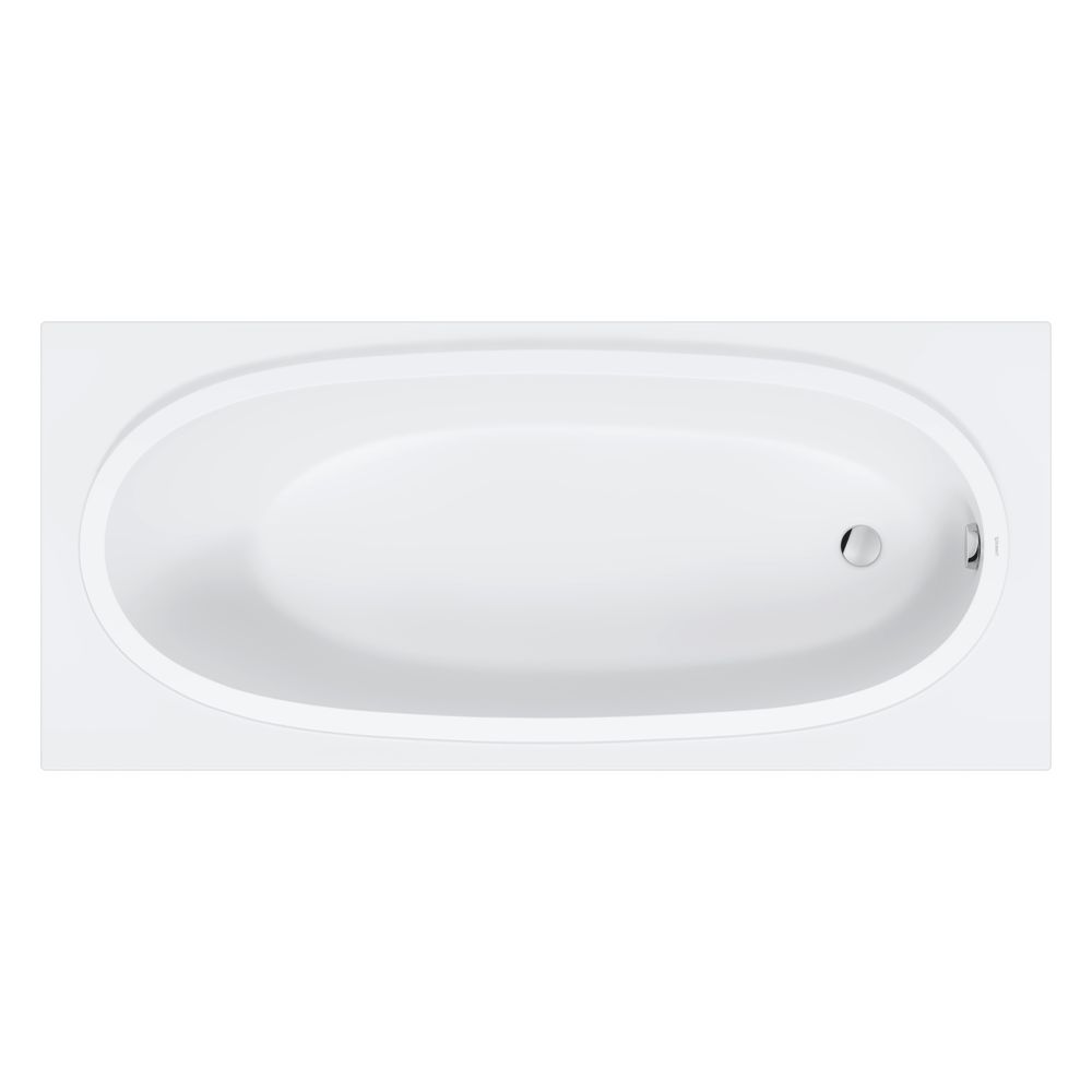 Duravit Balcoon Baignoire 480x800x1800 mm, blanc mat, rectangulaire, encastrable, 1 dosseret incliné variable, 137 l, finition acrylique sans joint