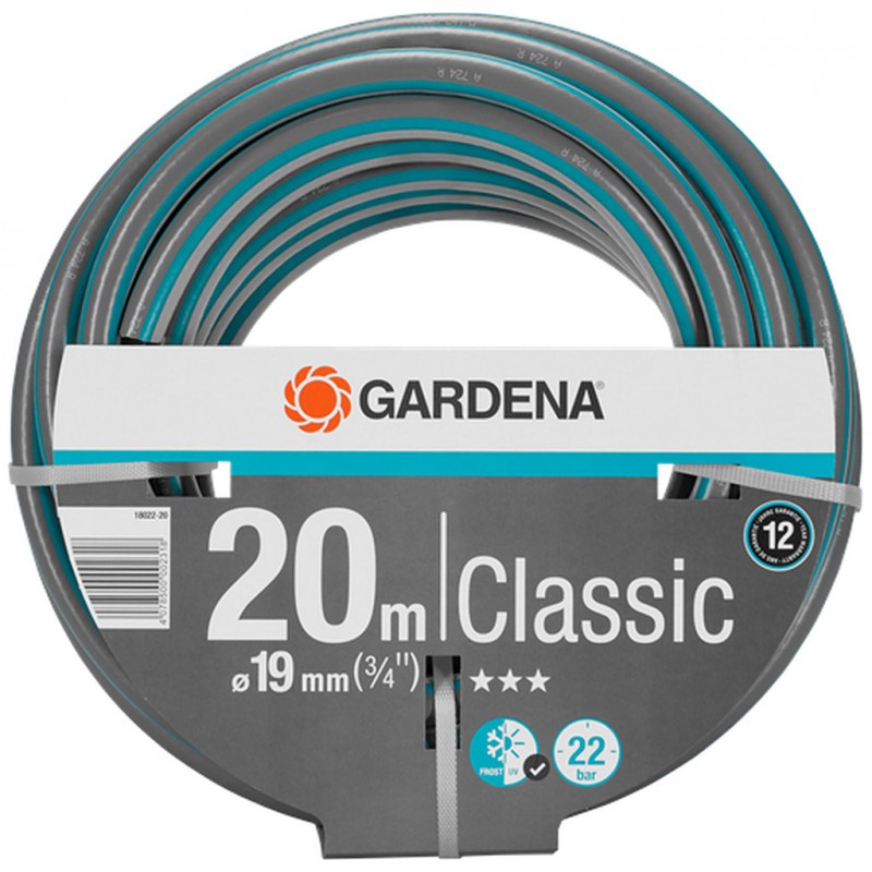 Tuyau d'arrosage GARDENA Classic 19mm (3/4") 20m, 18022-20