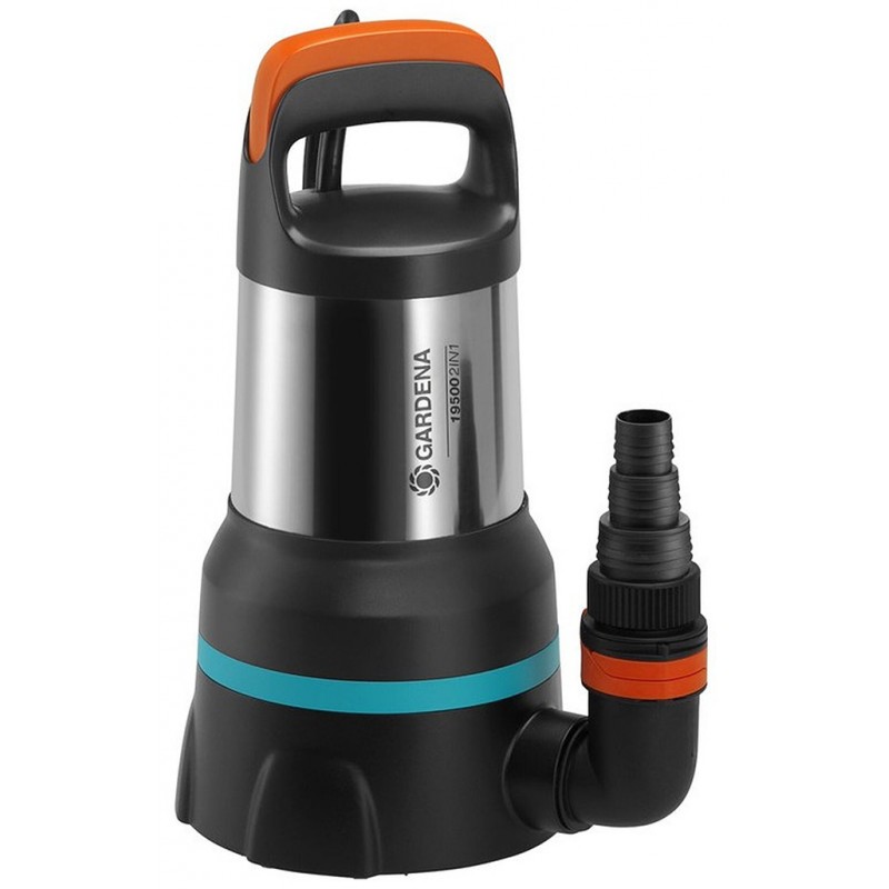 Gardena 19500 AquaSensor 2 v 1 Pompe immergée claire/eaux usées (860W/19 500 l/h) 9049-20