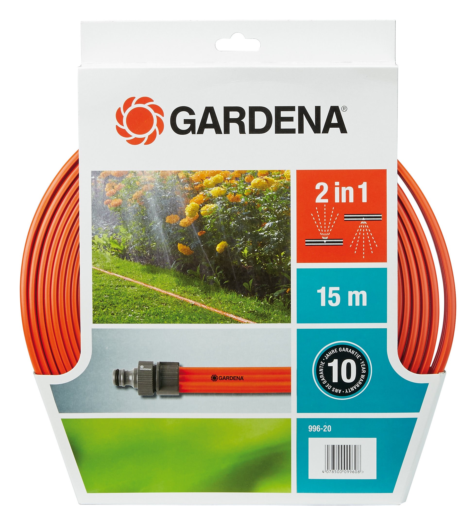 Arroseur GARDENA, orange, 15 m, 0996-20