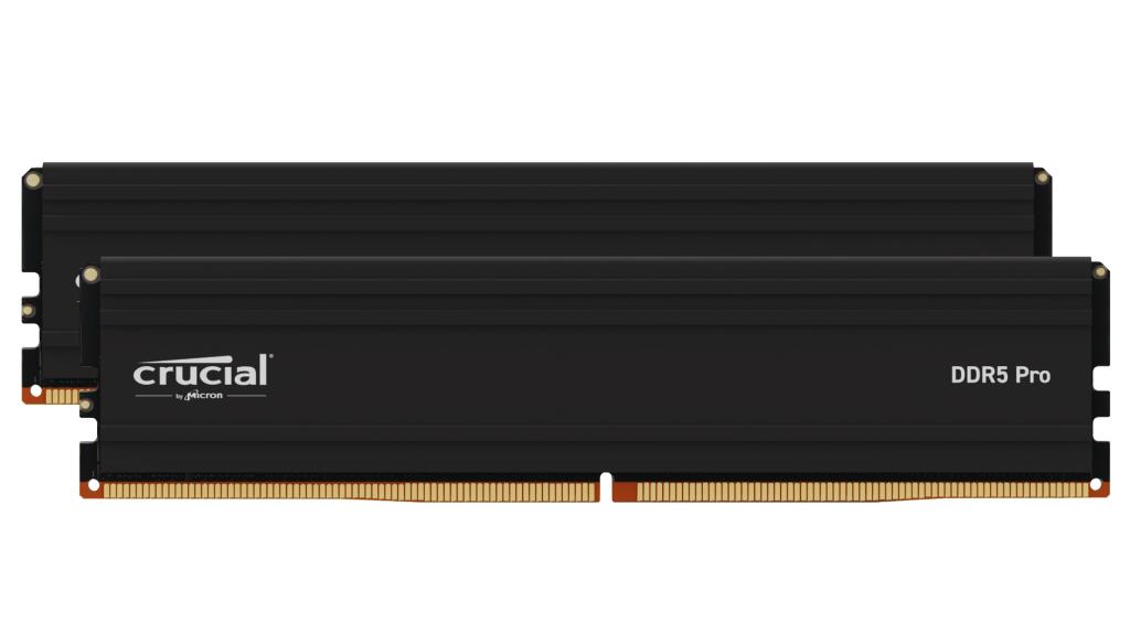 Crucial RAM Pro 64 Go (2x32 Go) Kit DDR5 5600 MHz UDIMM noir 2x32 Go, CL46 (46-45-45), non tamponné Mémoire vive pour PC de bureau CP2K32G56C46U5