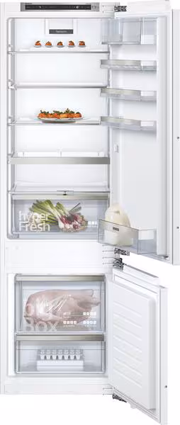 Siemens iQ500 KI87SADD0 Combiné réfrigérateur-congélateur encastrable, hauteur d'encastrement : 177,5 cm, 270 L, charnière plate, SmartCool, lowFrost