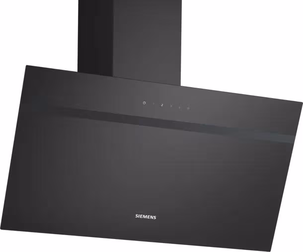Siemens LC85KDK60 EEK: A Hotte murale, 79 cm de large, 550 m³/h, évacuation/recirculation, TouchControl, noir