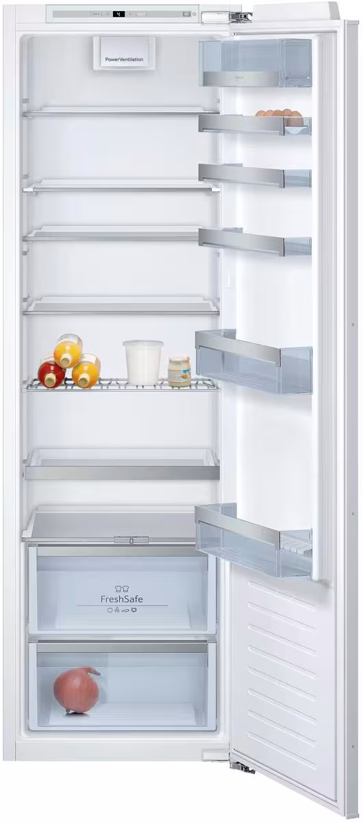 Neff KI1813FE0 N70 Réfrigérateur encastrable, hauteur d'encastrement : 177,5 cm, 319 L, porte pleine, FreshSafe2, VarioShelf