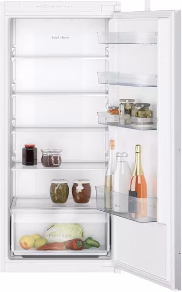 Neff Niche réfrigérateur encastrable KI1411SE0 N, hauteur de niche : 122 cm, largeur 56 cm, porte coulissante, 204 L, Fresh Safe, Eco Air Flow, éclairage LED