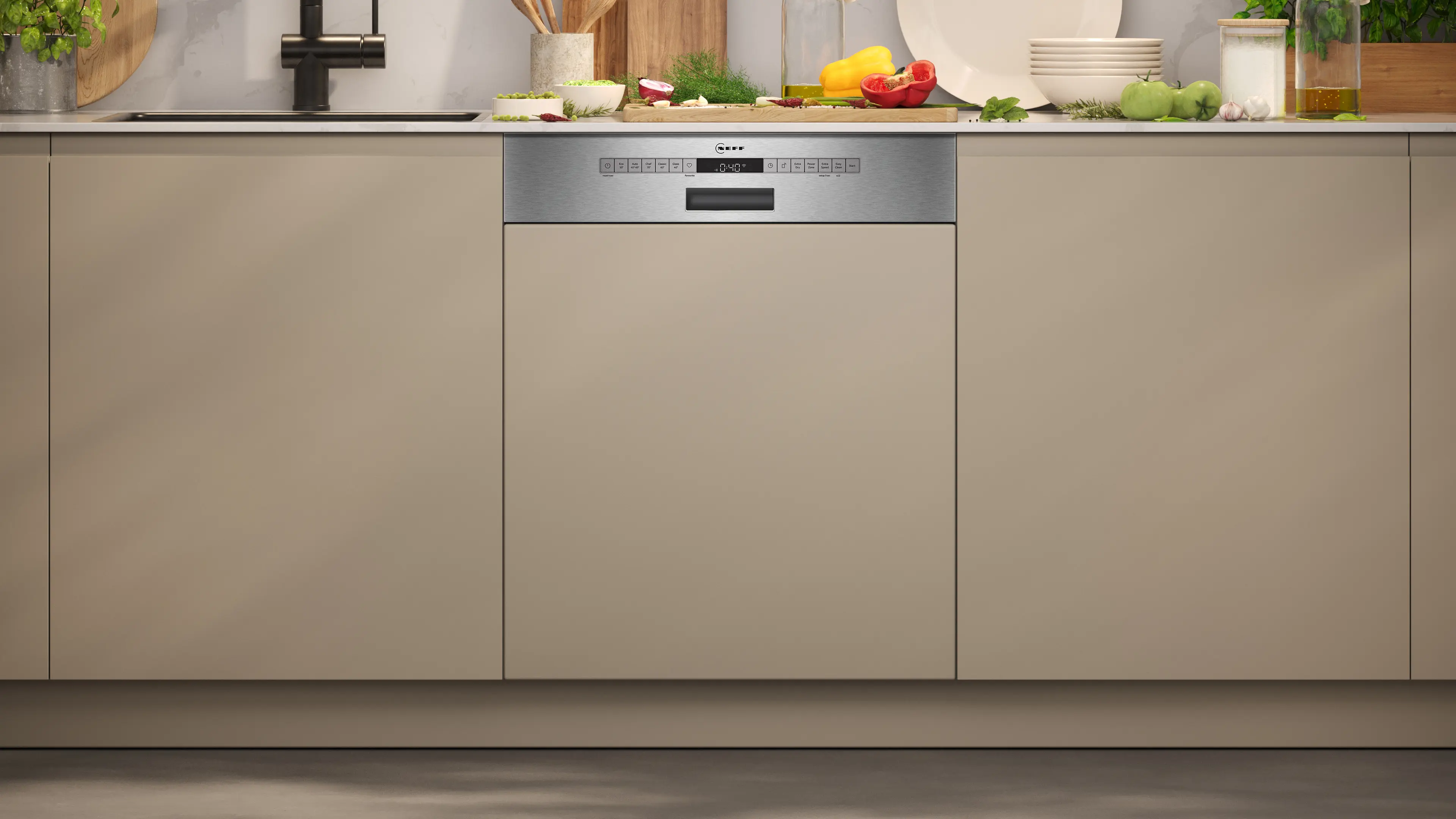 Lave-vaisselle encastrable Neff N 50 60 cm Acier brossé S145EVS04E