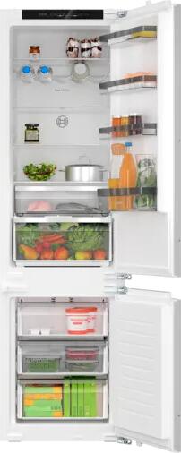 Bosch KIN96VFD0 Série 4 - Réfrigérateur-congélateur encastrable, hauteur d'encastrement : 195 cm, 290 L, charnière plate, NoFrost, Super Cooling, éclairage LED, VitaFresh
