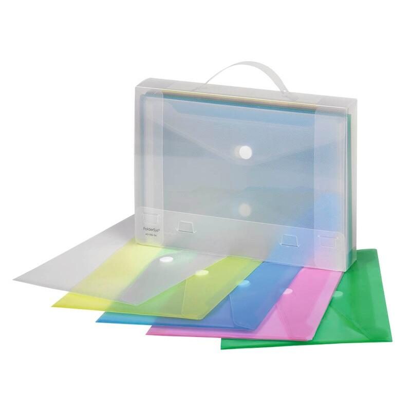 Poches à documents FolderSys DIN A4 lisses 0,2 mm — lot de 25 pièces