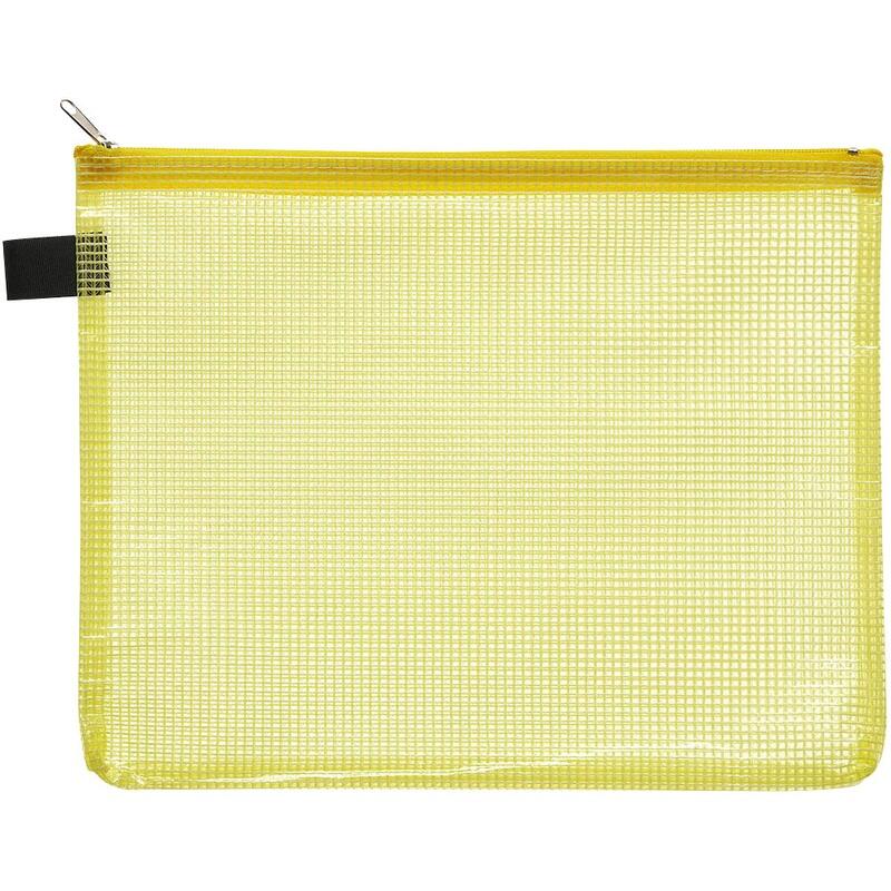 FolderSys sachets à fermeture éclair A4 jaune 1 boîte = 10 pièces — lot de 10 pièces