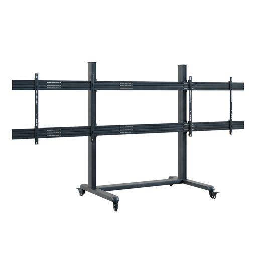Système de support mobile Hagor comPROnents® pour 2 écrans 75-86 pouces