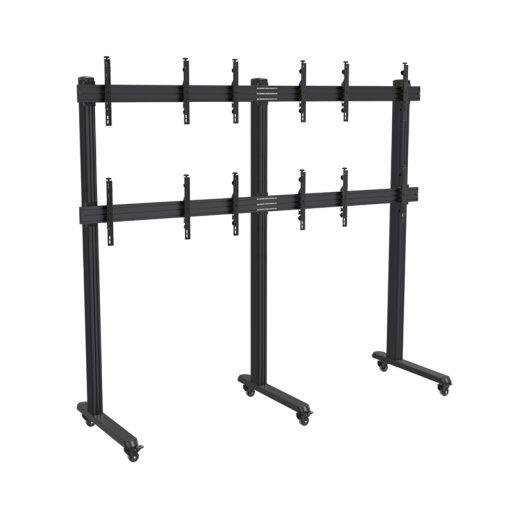 Chariot mobile pour vidéowall Hagor HA-VWT 3x2 Landscape - Taille d'écran 46-55", support VESA max. 800x400 mm, max. 6x 40 kg