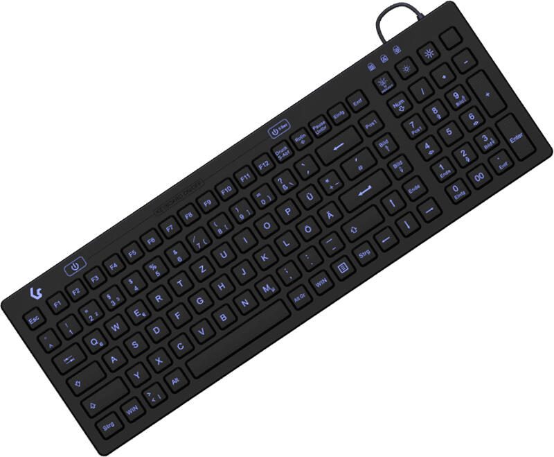 KeySonic KSK-6031INEL clavier filaire hygiénique - QWERTZ DE - noir USB-A