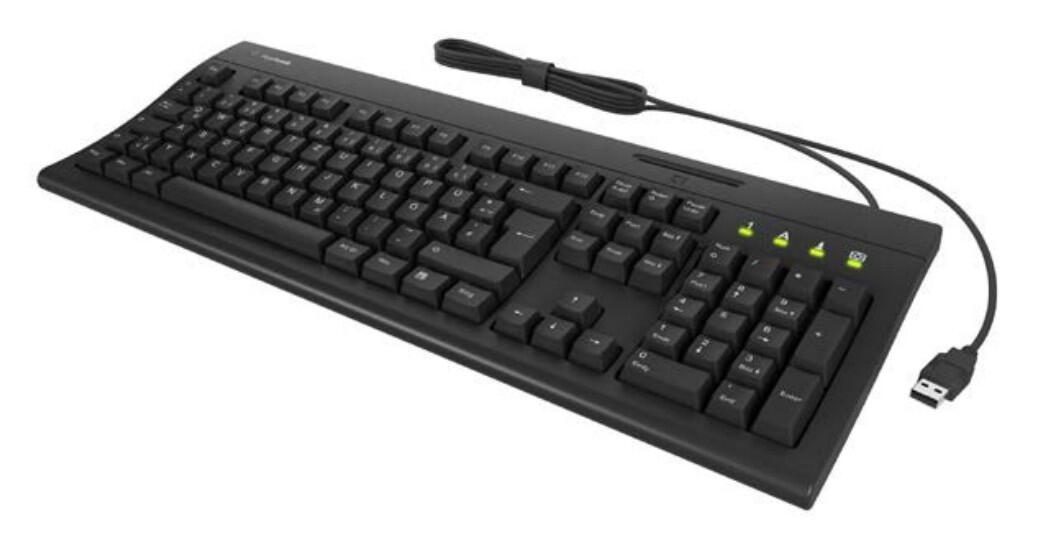 KeySonic KSK-8041U-CR clavier filaire avec lecteur de carte à puce - AZERTY FR - noir USB