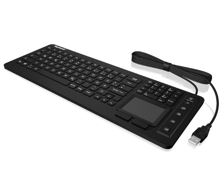 Clavier filaire KeySonic KSK-6231INEL avec pavé tactile - AZERTY FR - noir USB-A