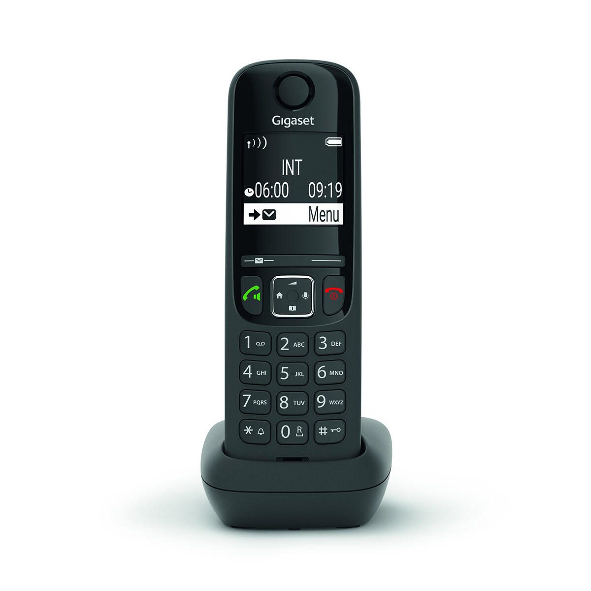 Téléphone sans fil Gigaset AS690HX avec répondeur - Noir