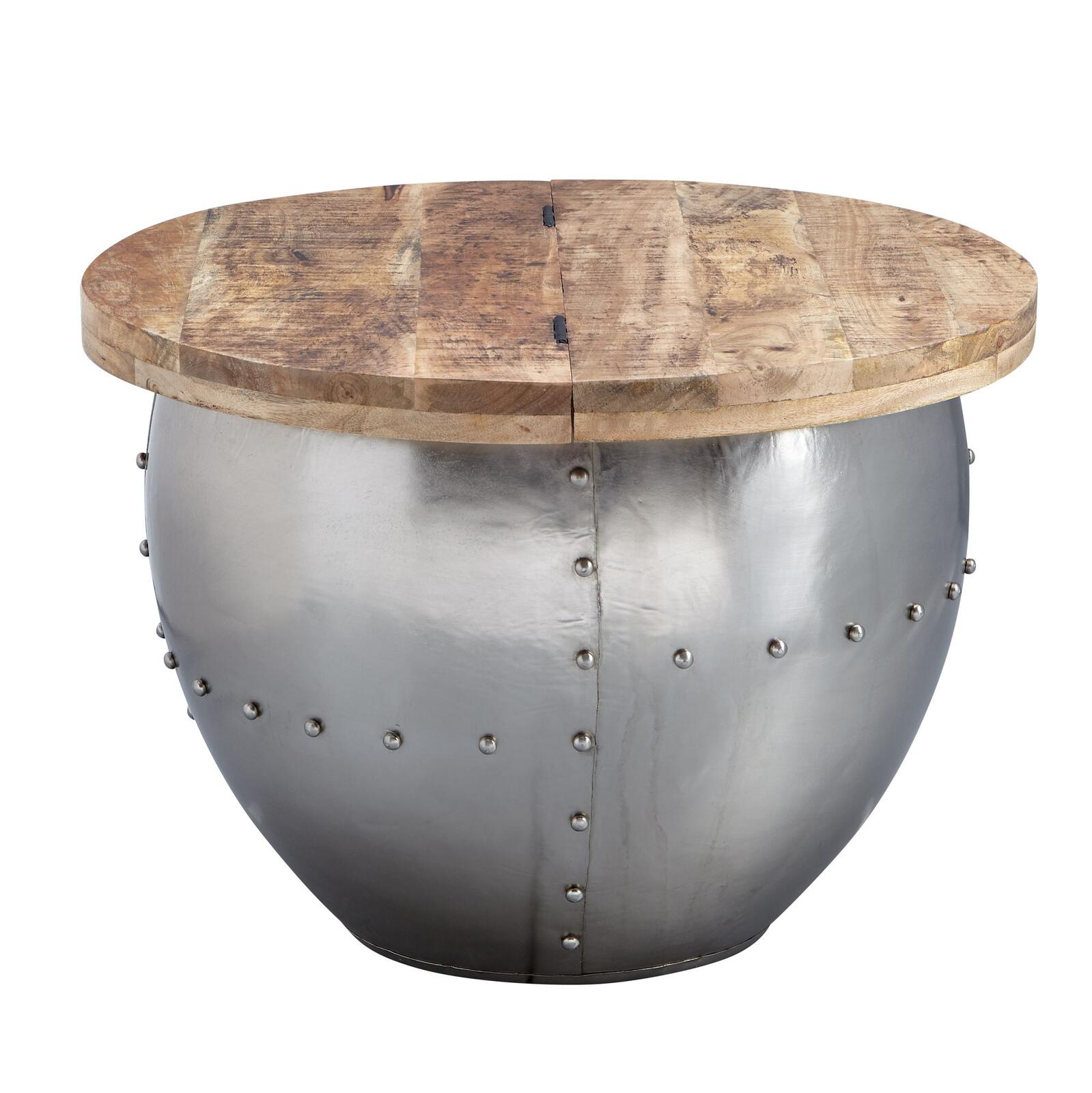 Table basse WOHNLING WL6.310, argentée, 60 cm x 60 cm x 43 cm