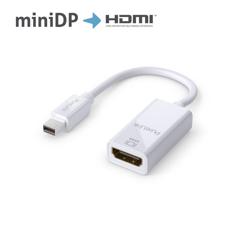 Adaptateur mini DisplayPort vers HDMI PureLink Mini - 4K60 - série i - blanc - 0,10 m