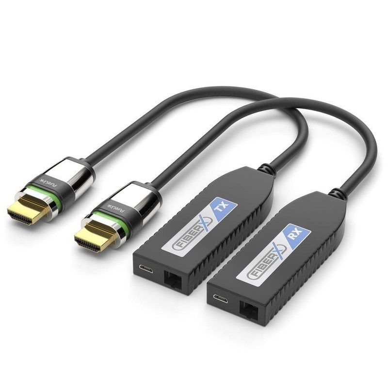 Kit d'extension HDMI FiberX 4K Premium haute vitesse fibre optique multimode avec ULS