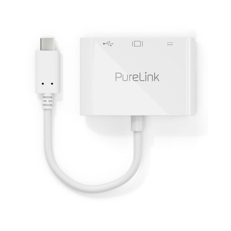 Adaptateur USB-C vers Multiport PureLink - Série i - blanc - 0,10 m Premium Active 4K USB-C / Multimedia Portsaver Adapter, blanc