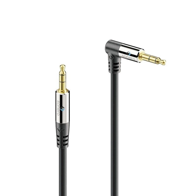 Câble audio Sonero 3,5 mm 1x90° 0,5 m