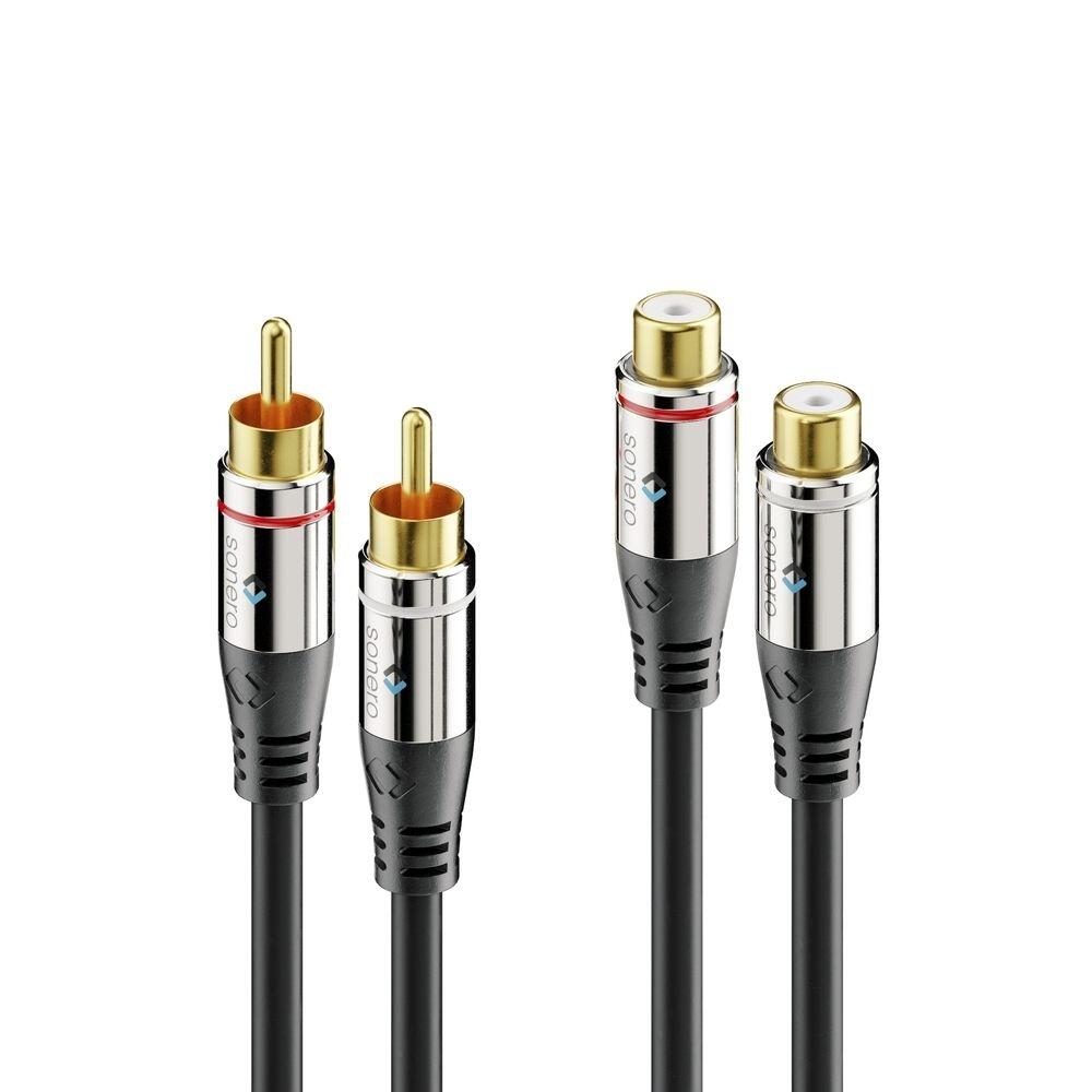 Câble de Verlängerung audio stéréo Sonero 2x Cinch 15,0 m - 2x RCA