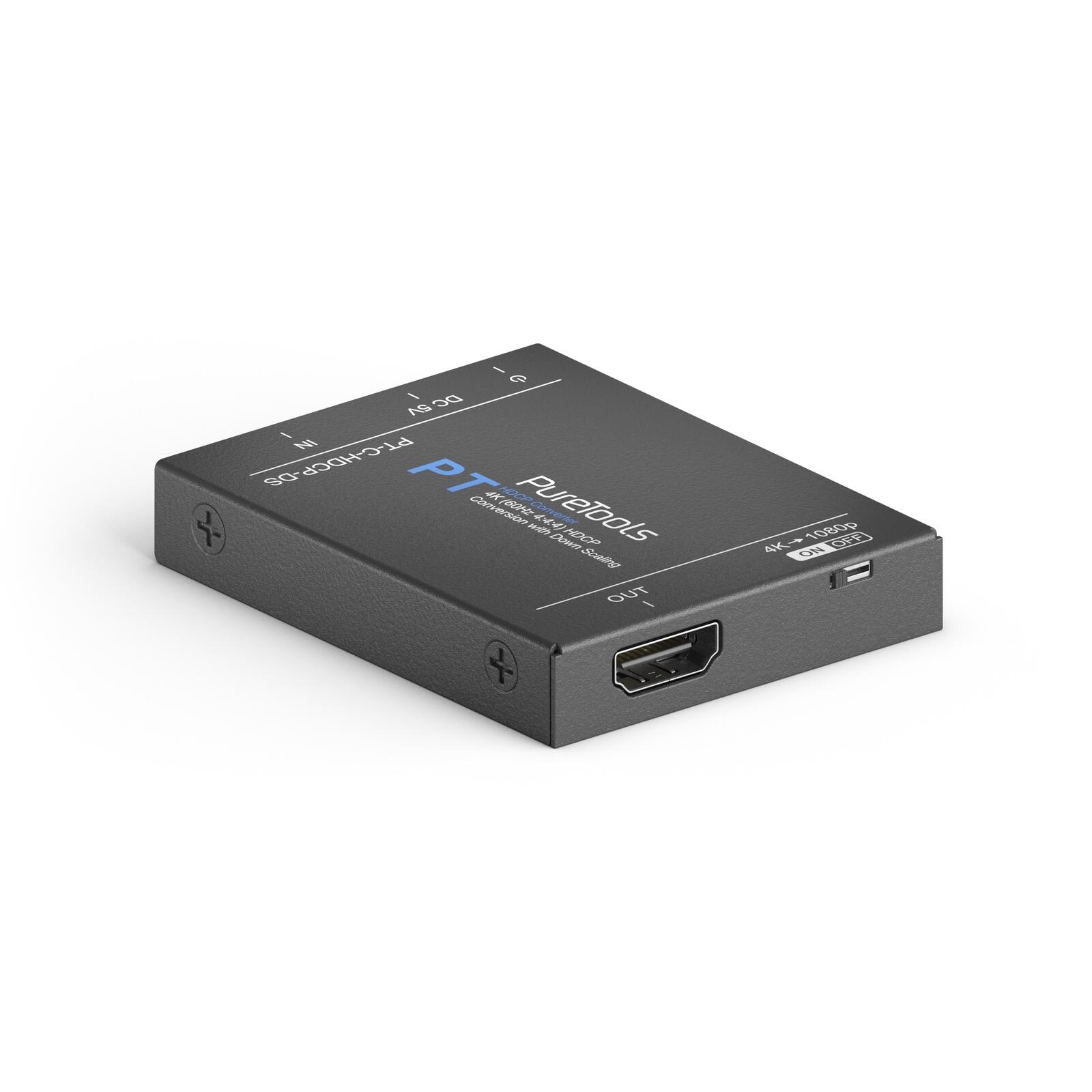 PureTools - Convertisseur HDCP avec downscaling 4K 18Gbps Amplificateur de signal HDMI actif, convertisseur HDCP avec scaler