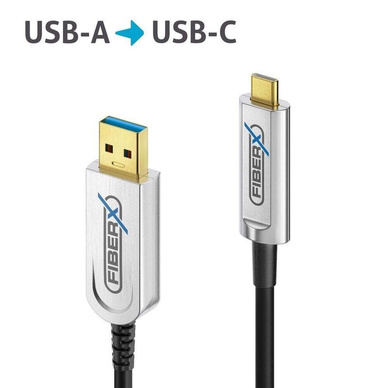 Câble en fibre optique USB 3.1 FiberX Serie - USB-A vers USB-C - 20 m