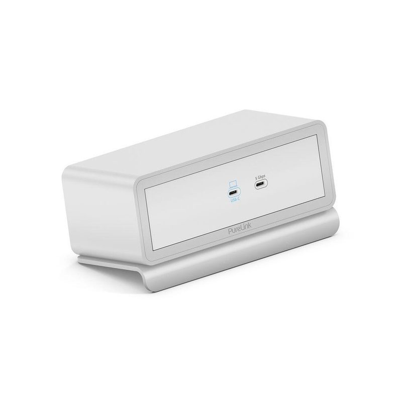 mediahub2 - 7 emplacements, version sur table - boîtier blanc et modules mats blancs. M2 Dock. Prise - Aucune. Fiche - Aucune