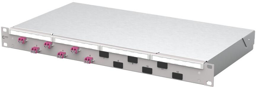 METZ CONNECT OpDAT fix2 Panneau de brassage VIK6xLC-D OM4 gris (1504507506-F)