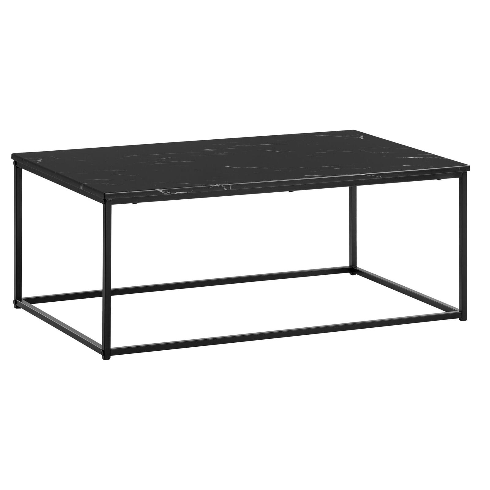 WOHNLING WL6.607 Table basse marbre noir 100 cm x 60 cm x 40 cm