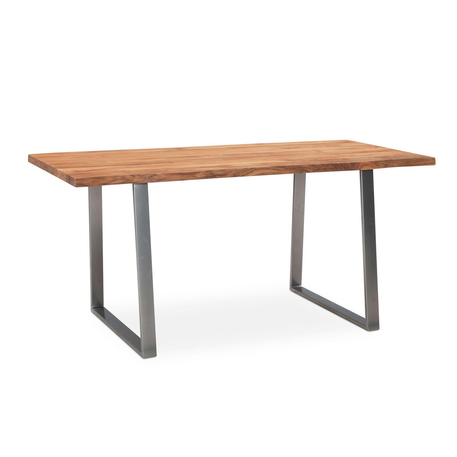 WOHNLING WL7.266 Bureau Akazie 120 cm x 60 cm x 76 cm Bureau de bureau massif au design moderne
