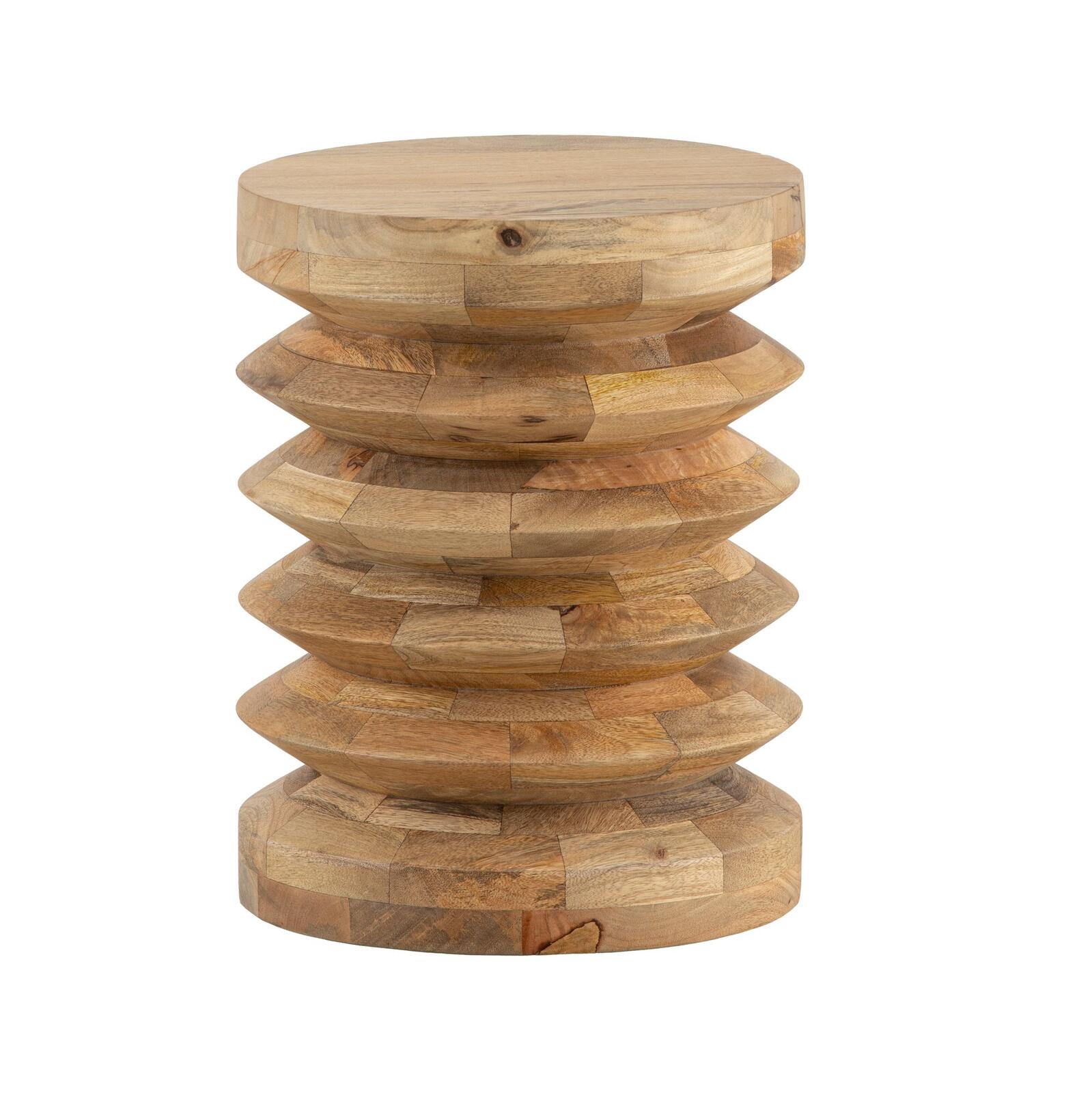Table basse WOHNLING WL7.306 en bois massif de manguier naturel blanchi