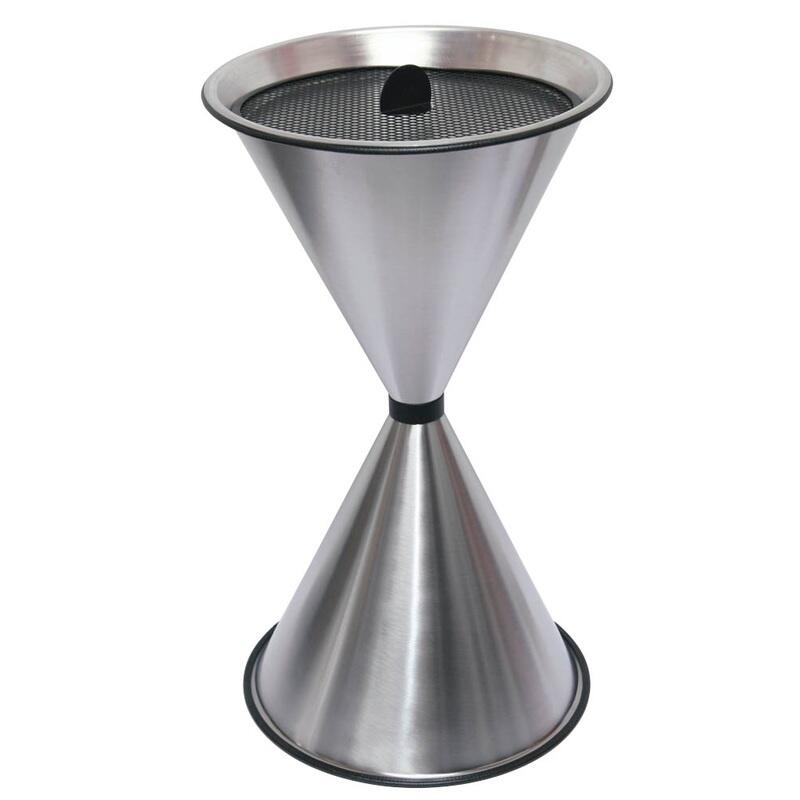 SZ Metall cendrier sur pied argenté