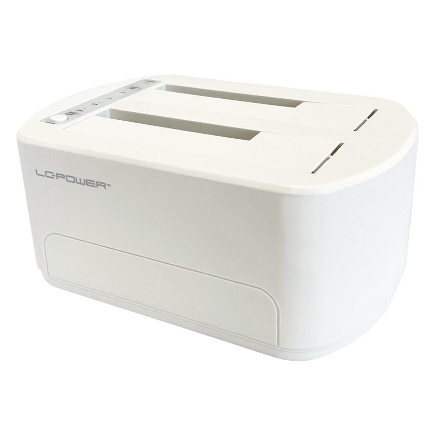 LC Power Station d'accueil LC-DOCK-U3-VI pour jusqu'à deux HDD/SSD SATA 2,5"/3,5", jusqu'à 5 Gb/s, USB 3.2