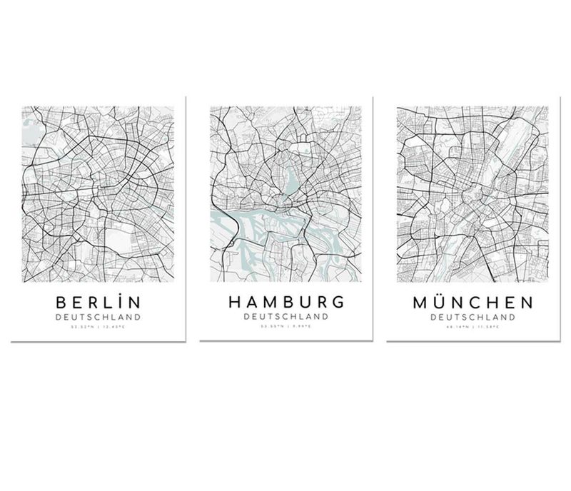 LUMA Set de posters Plan de ville