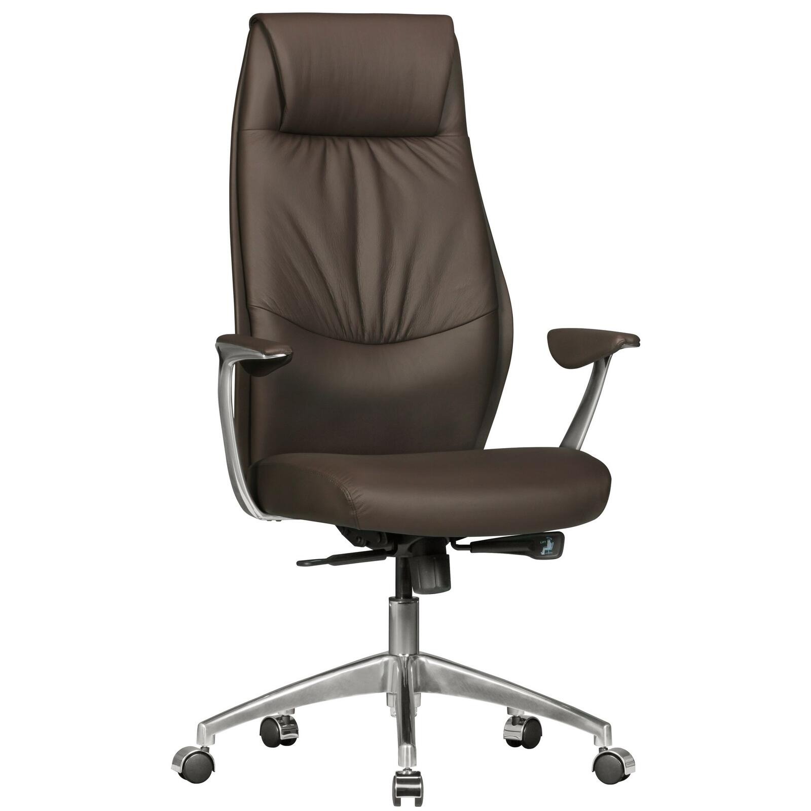 Fauteuil de bureau haut de gamme Oxford 1 SPM1.146 brun AMSTYLE