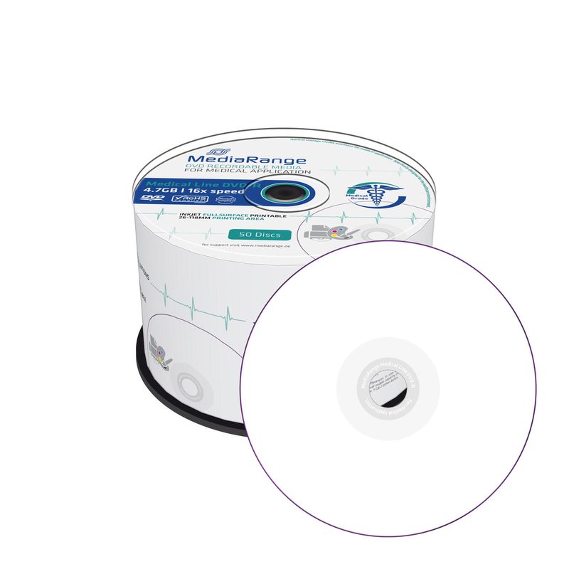 DVD-R MediaRange Medical Line 1 boîte = 50 unités