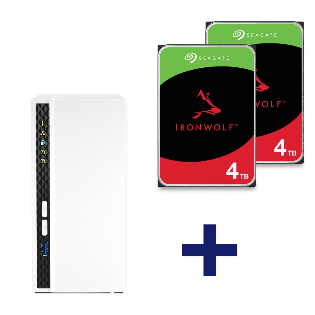 NAS QNAP TS-233 & Bundle 8TB IronWolf (2x 4TB)