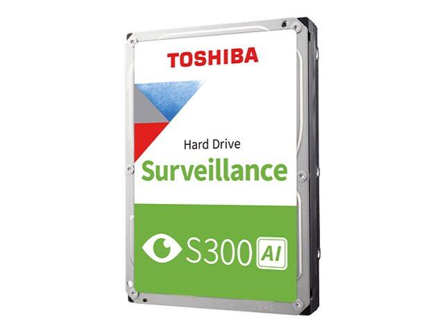 Disque dur interne Toshiba BULK S300 AI Surveillance 16 To 3,5", SATA, 7200 tr/min, 512/1024 Mo