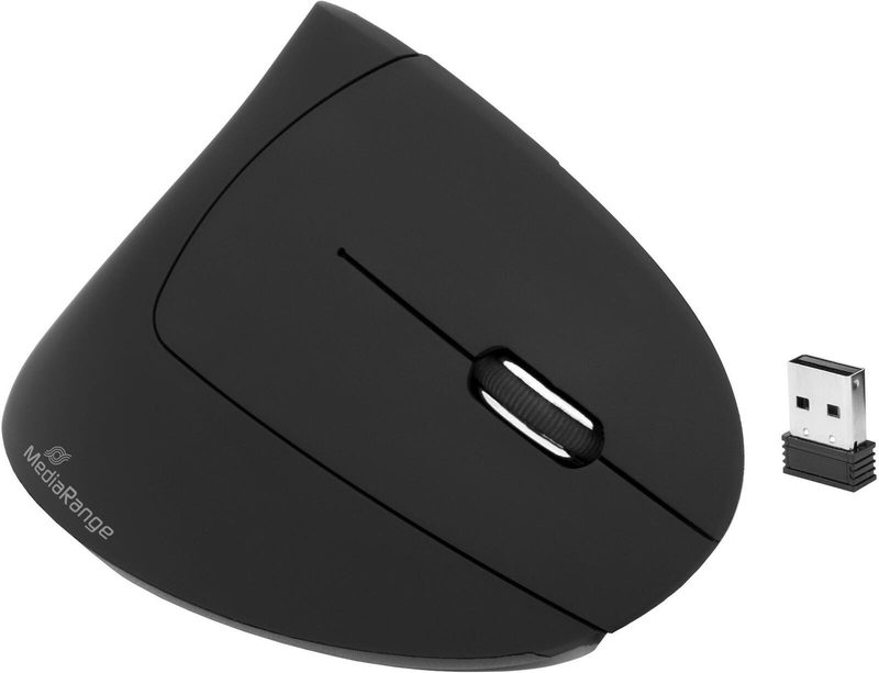 MediaRange MROS232 Souris ergonomique sans fil noire