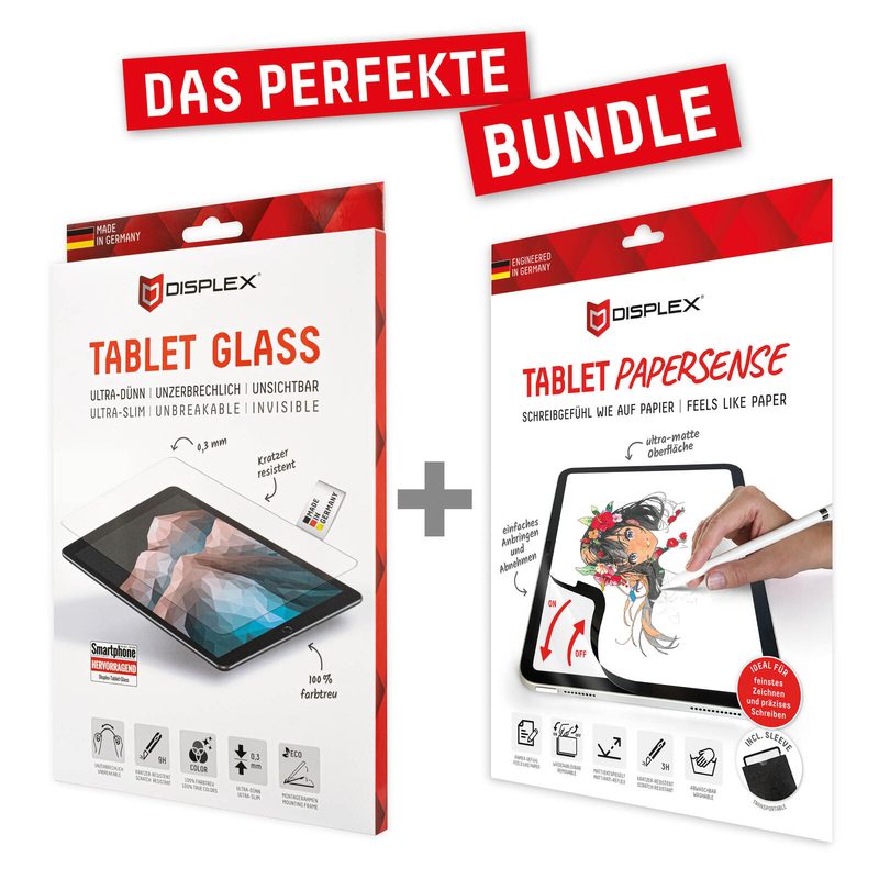 Pack DISPLEX Tablet Glass (9H) & PaperSense film d'écriture et de dessin pour iPad 10,9" (10e gén.) / iPad 11" (2025) / iPad Air 11" (2024/2025/2026)