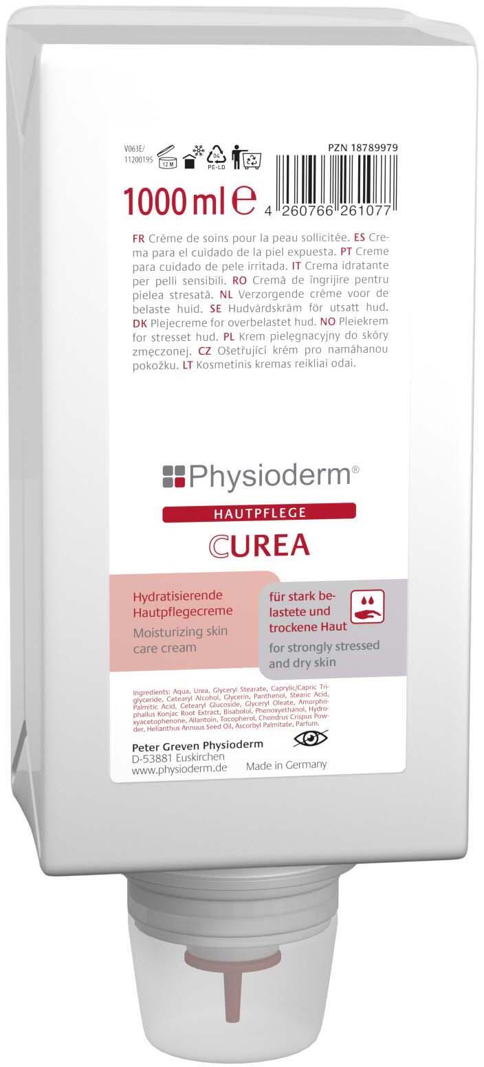 Physioderm® Crème de protection cutanée CUREA 1,0 l
