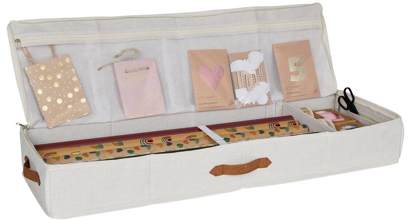 LOVE !T STORE !T Organisateur de papier cadeau 90 x 30 x 12 cm, naturel