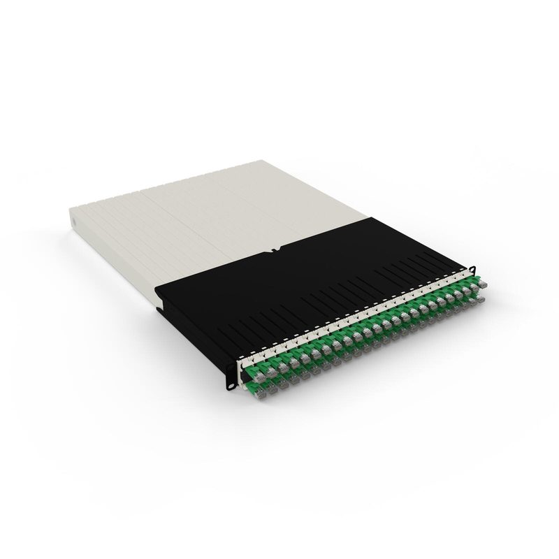 Système de gestion de câbles patchbox.one 30U/STP (1,8 m) avec 24 cassettes, câble de raccordement Cat. 6a, U/FTP, PoE, câble vert