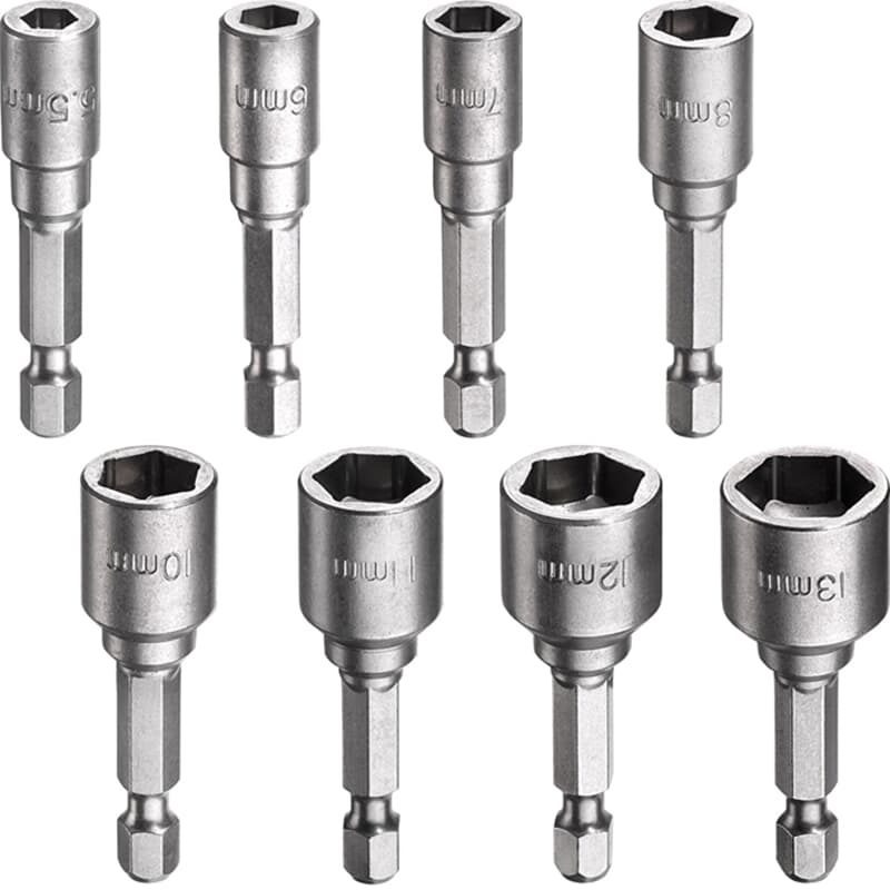 Jeu de clés à douille magnétiques hexagonales KWB, 1/4" E6.3, 5,5-13,0 mm