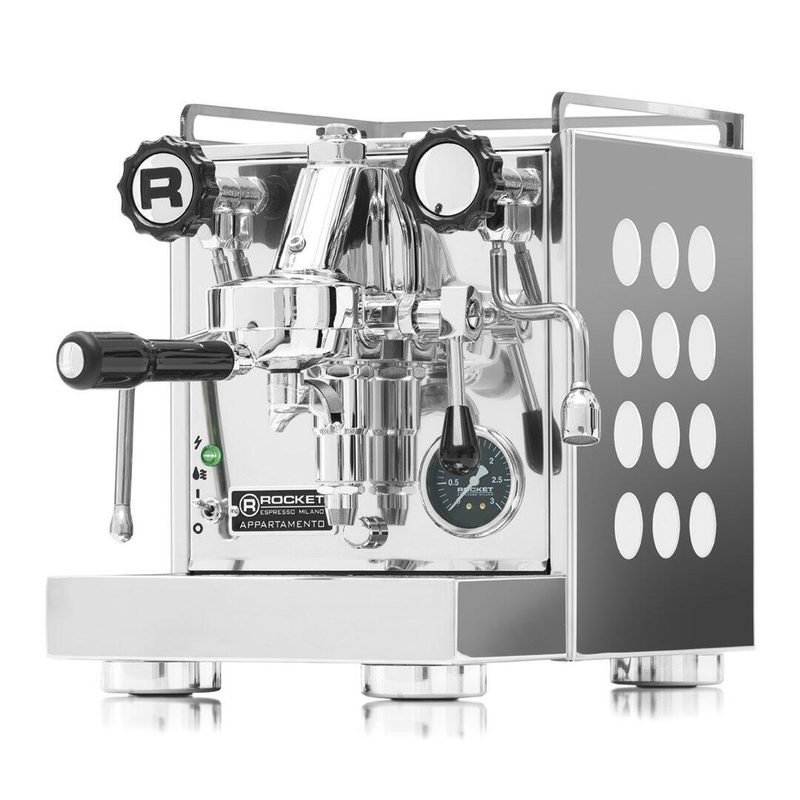Rocket Appartamento - Machine à espresso avec mousseur à lait - Acier inoxydable/Blanc