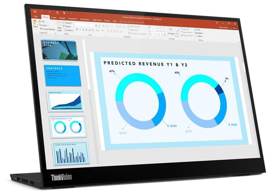 Écran portable Lenovo ThinkVision M14d 35,6 cm (14 pouces) 2240x1400, IPS, 6 ms, USB-C, 100% sRGB, Antireflet