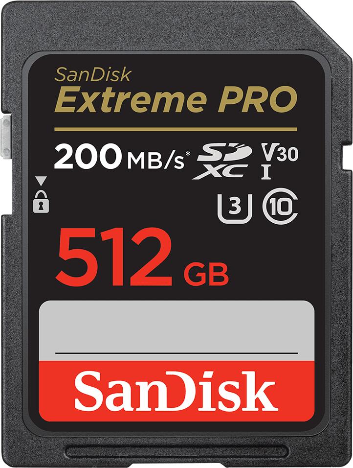 Carte mémoire SanDisk Extreme PRO SDXC 512 Go UHS-I U3