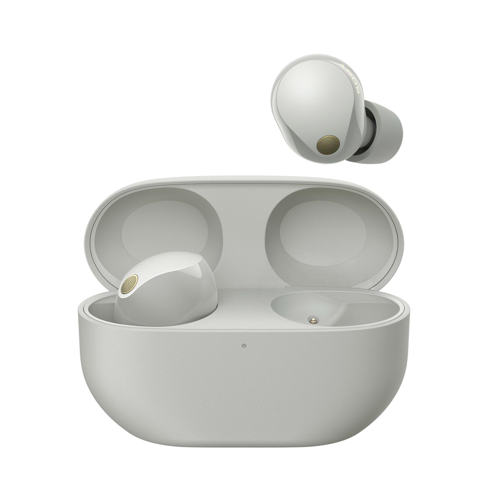 Casque Sony WF-1000XM5, argent, écouteurs intra-auriculaires Bluetooth