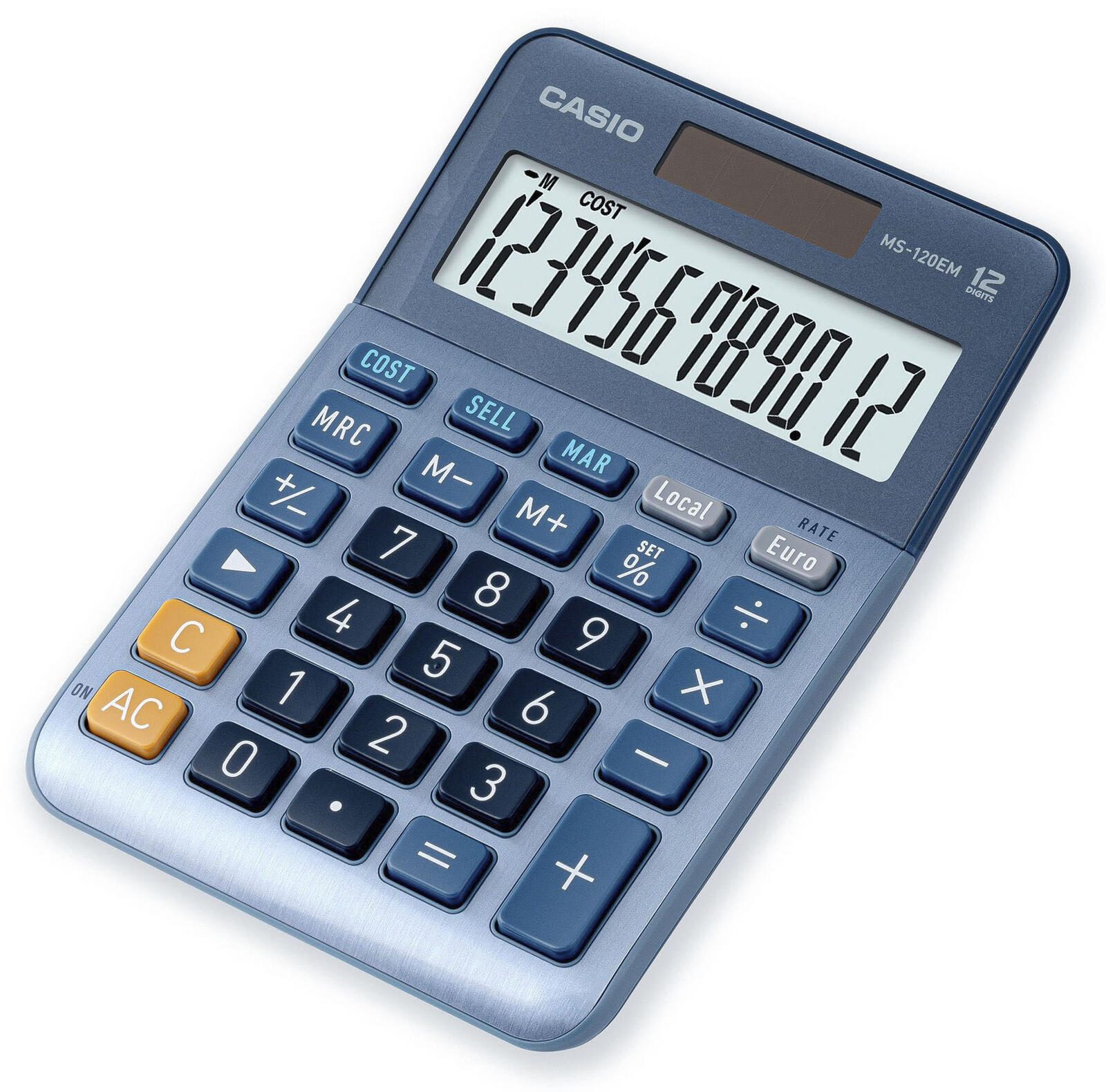 Calculatrice de bureau CASIO MS-120EM bleue